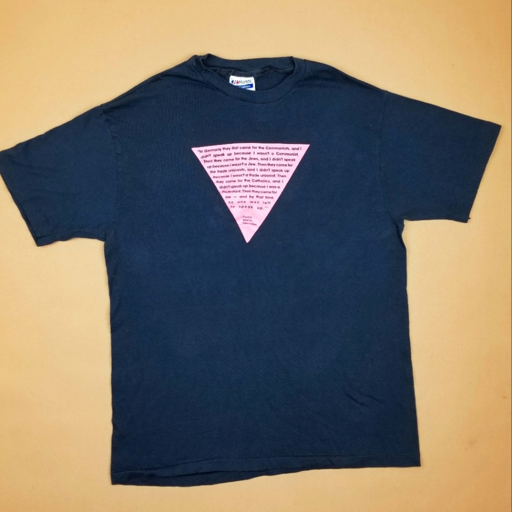 VTG 80's 90's "First they came..." Martin Niemoller Famous Quote T Shirt